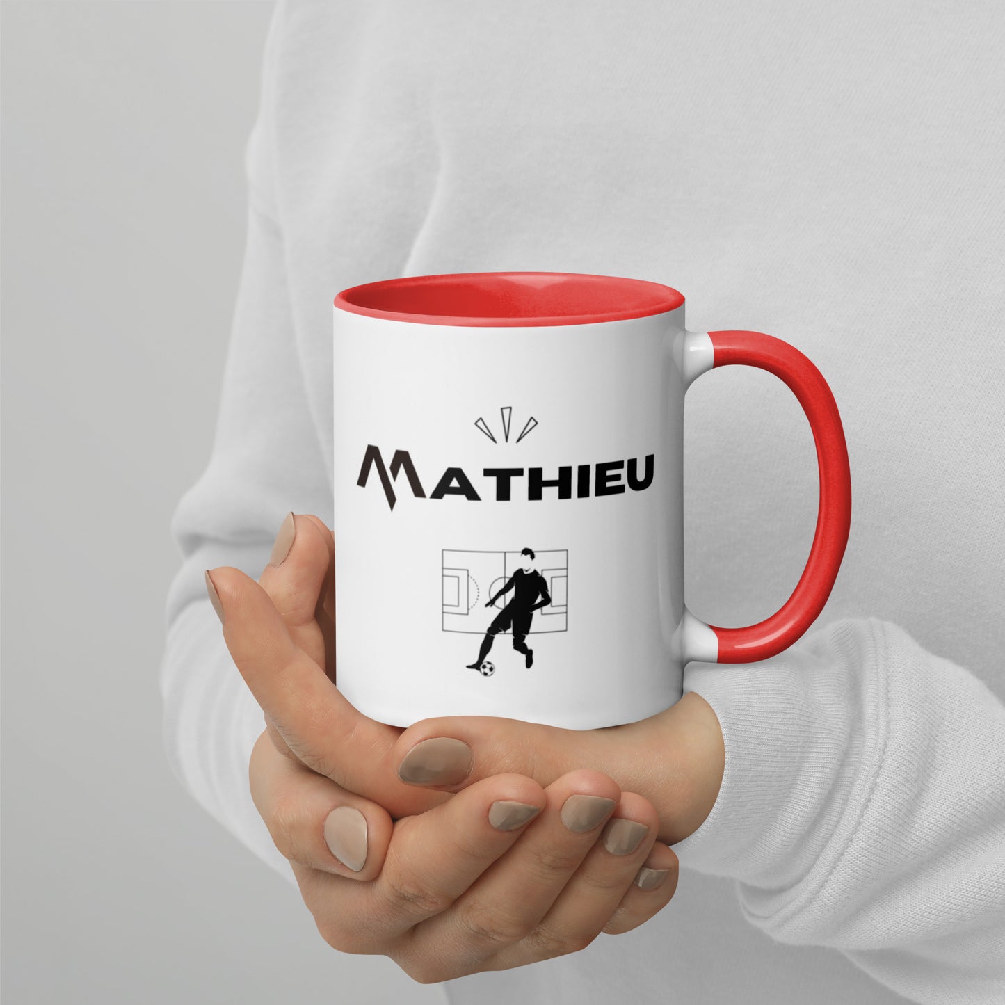 Mug à Intérieur Coloré - Personnalisé Mathieu