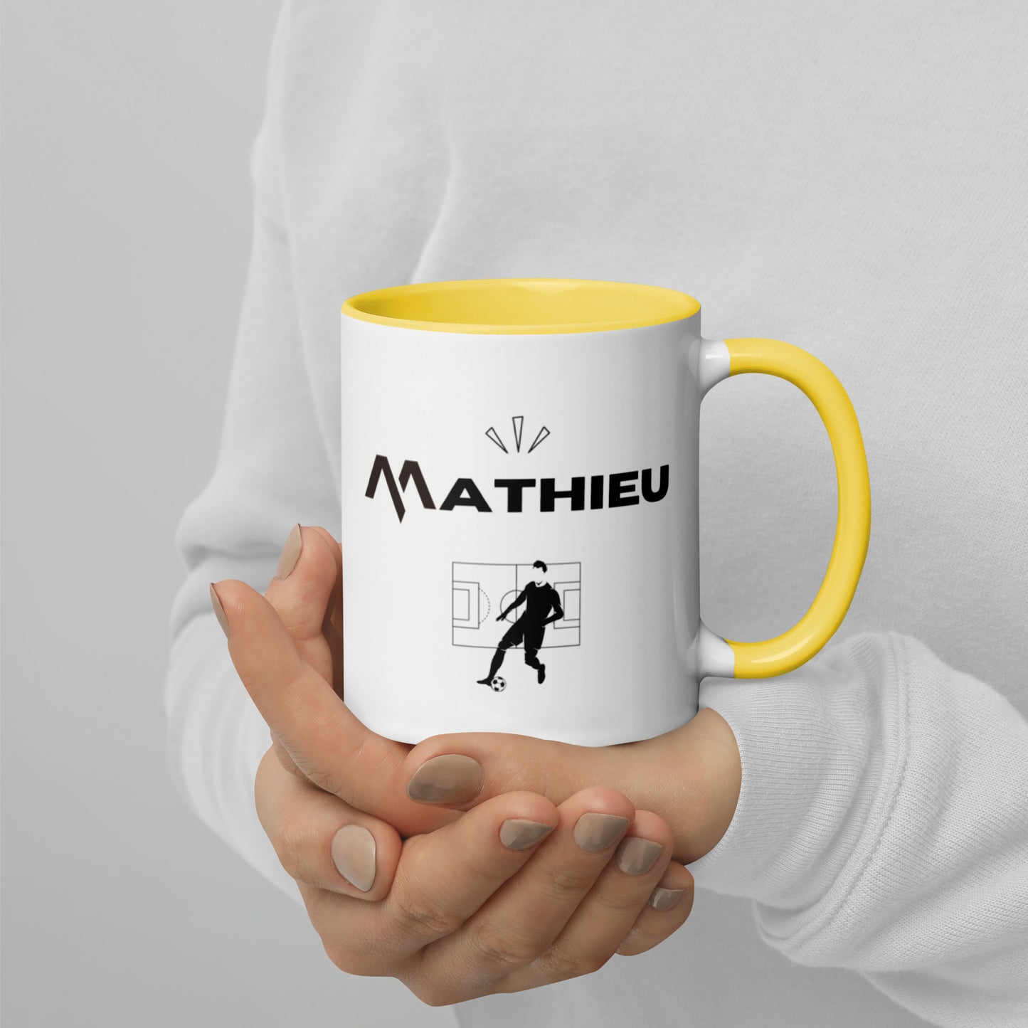 Mug à Intérieur Coloré - Personnalisé Mathieu