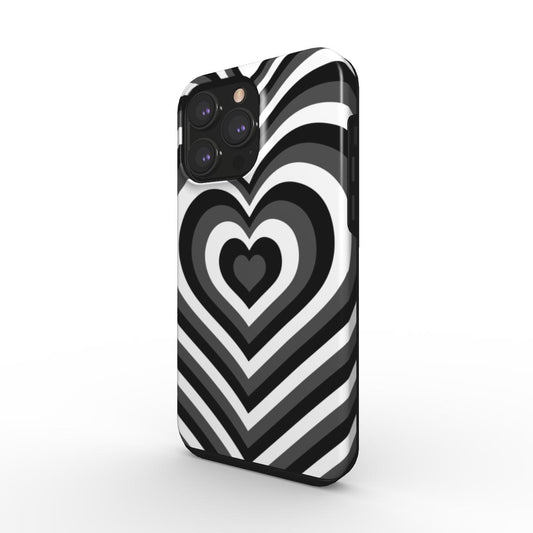 Coque Protection 2 en 1 - Coeur Noir&Blanc