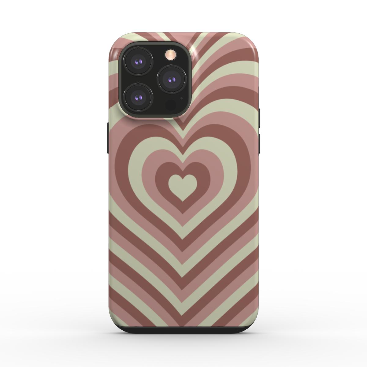 Coque Protection 2 en 1 - Coeur Rose