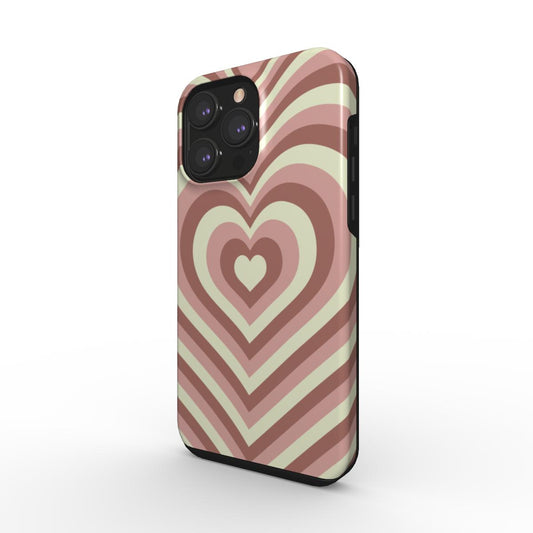 Coque Protection 2 en 1 - Coeur Rose