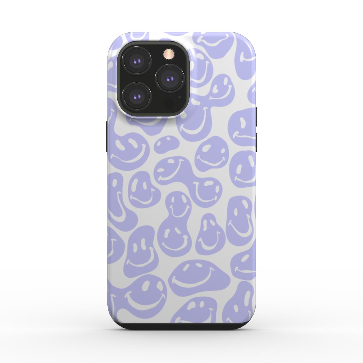 Coque Protection 2 en 1 - Smiley Bleu