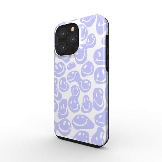 Coque Protection 2 en 1 - Smiley Bleu