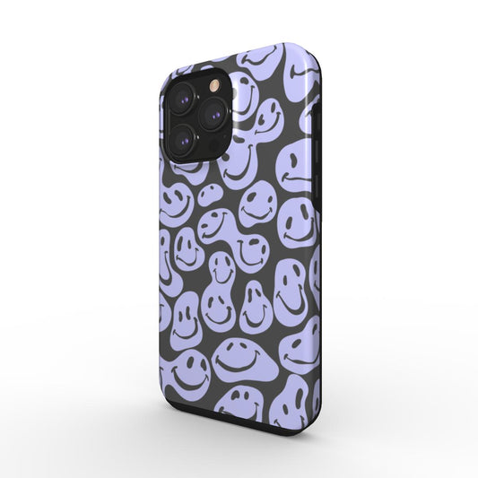 Coque Protection 2 en 1 - Smiley Bleu Foncé